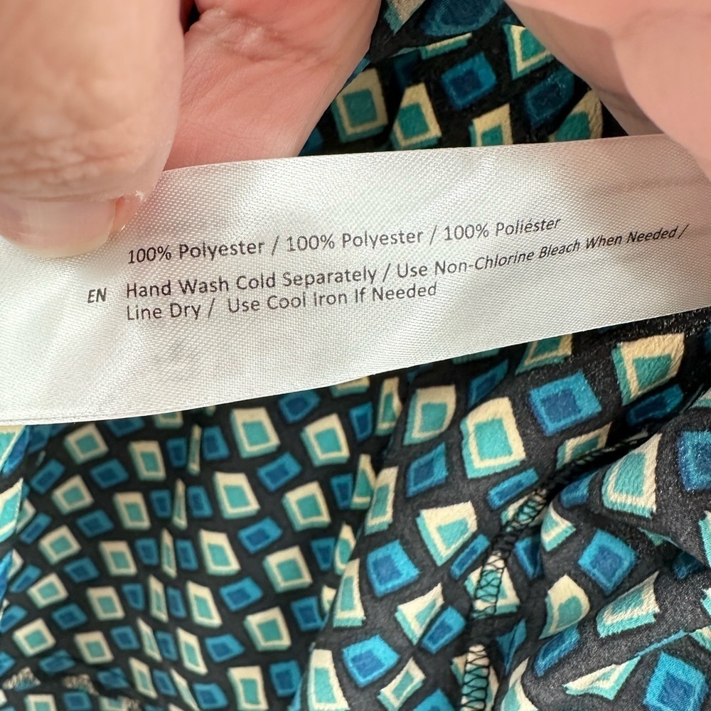 BAND OF THE FREE Colette teal diamond ruffled hem mini woman retro skirt NWT XS - Picture 5 of 11
